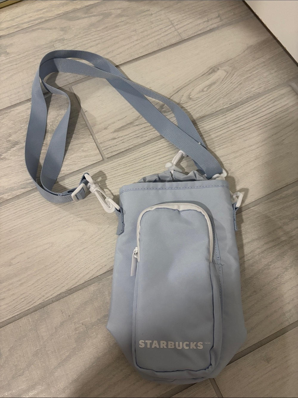 Starbucks Light Blue Water Bottle Crossbody Bag